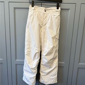 Columbia Kid’s White Ski Snow Pants, Size Medium